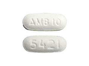 White Ambien 10 mg Pill (AMB 10 5421) | Zolpidem 10 mg Tablet