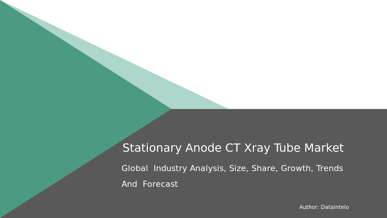 Request For Sample of Stationary Anode CT X-ray Tube Market Research Report 2032