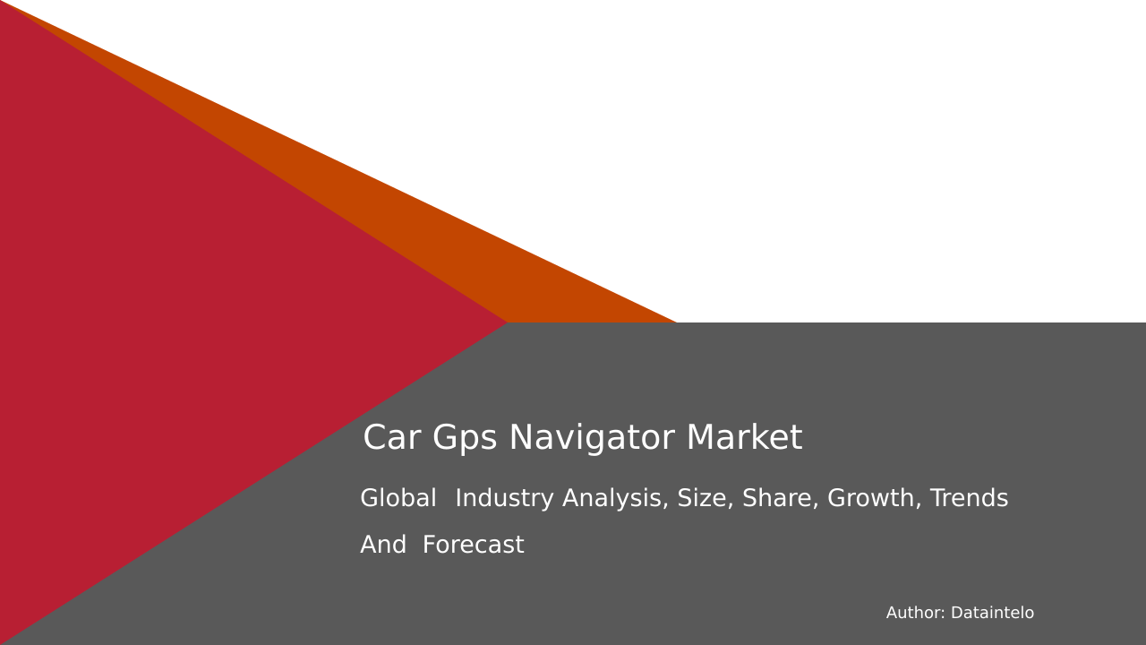 Car Gps Navigator Market Research Report 2032