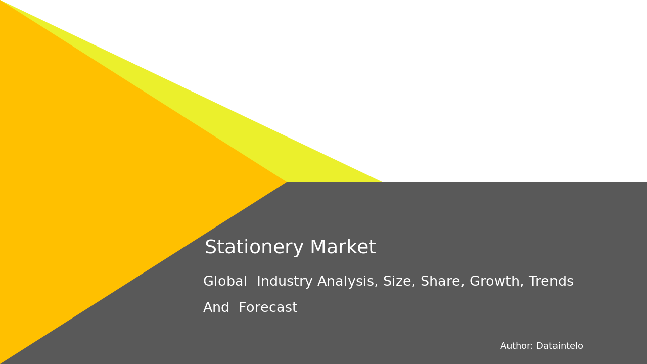 Stationery Market Research | Global Industry Analysis & Forecast From 2024 To 2032