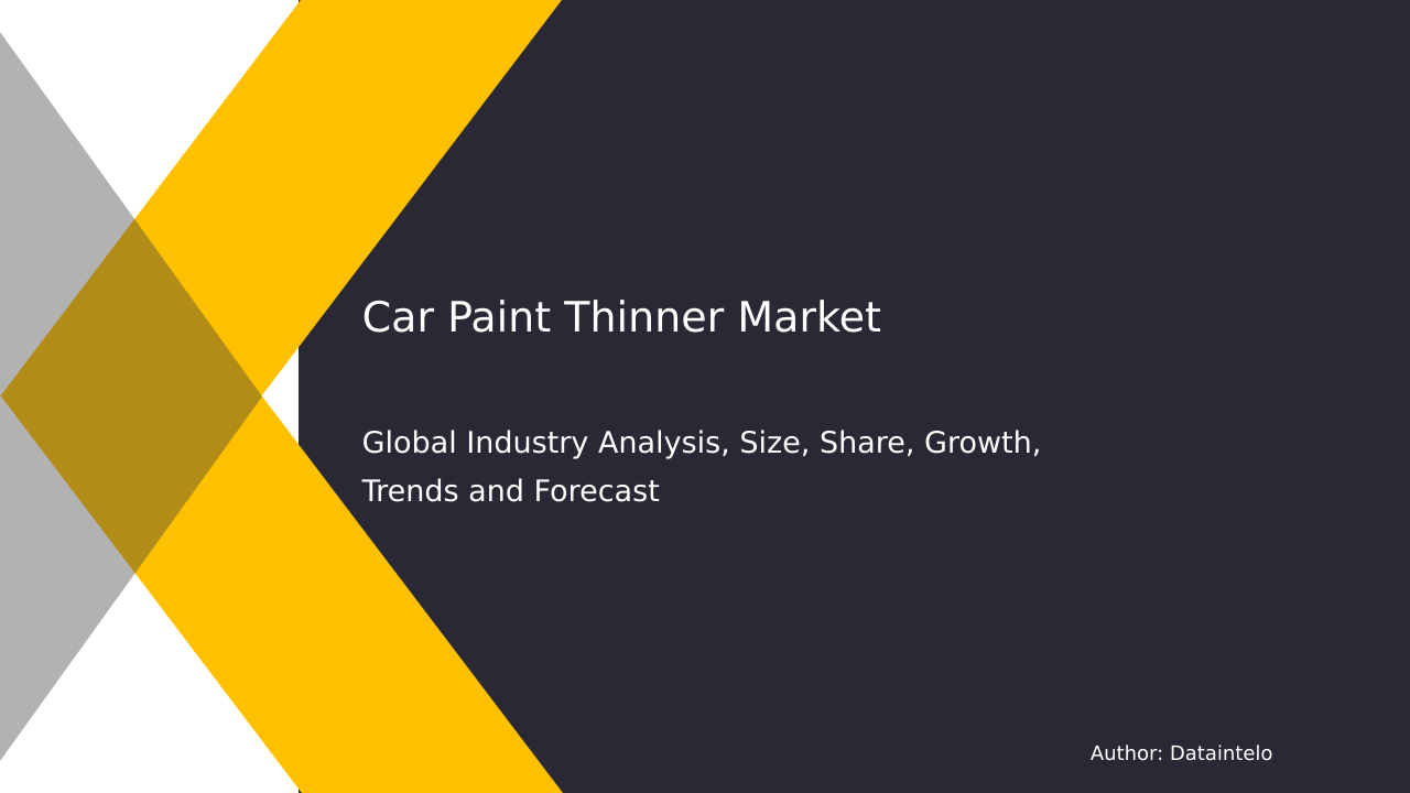 Car Paint Thinner Market Research Report 2032