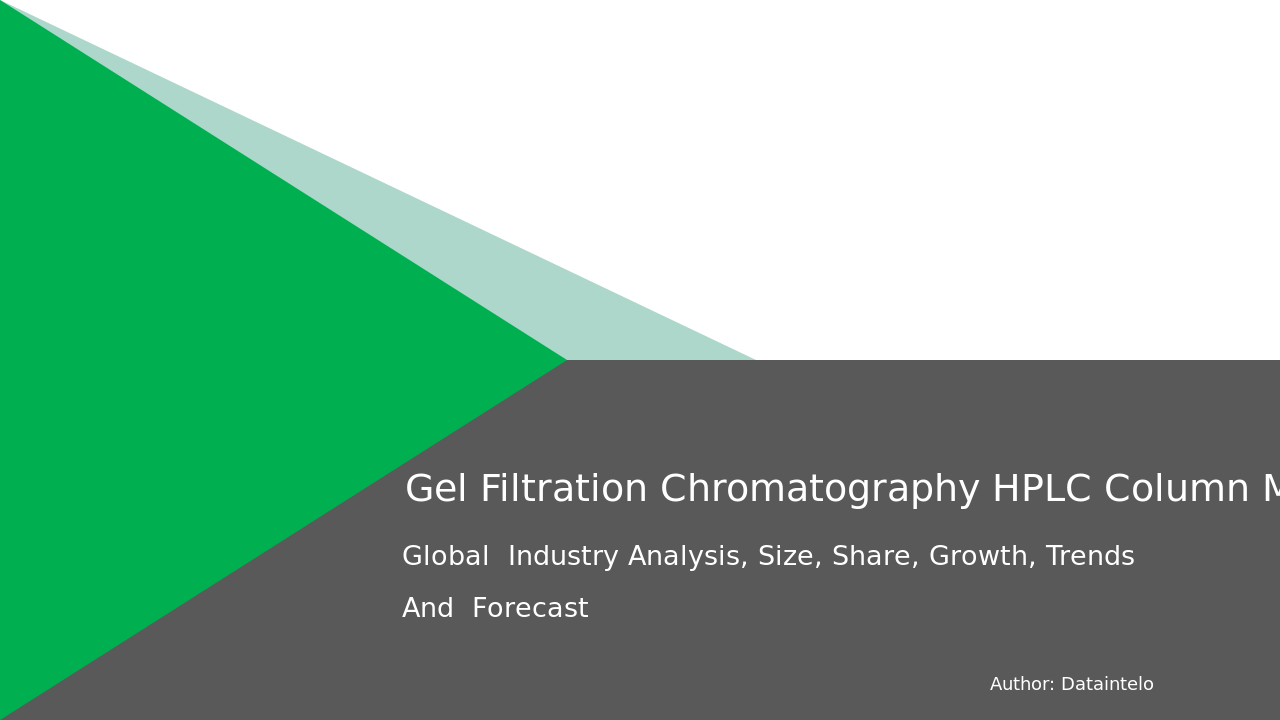 Request For Sample of Gel Filtration Chromatography HPLC Column Market Research Report 2032