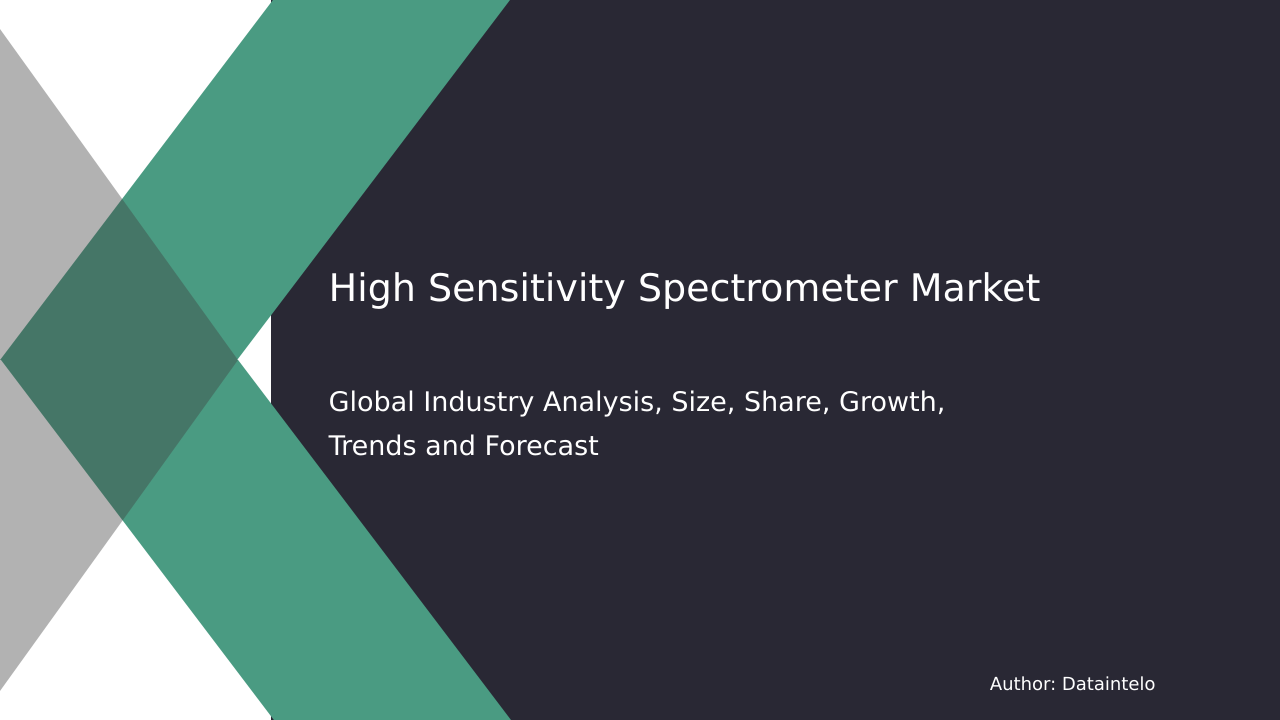 Request For Sample of High Sensitivity Spectrometer Market Research Report 2032