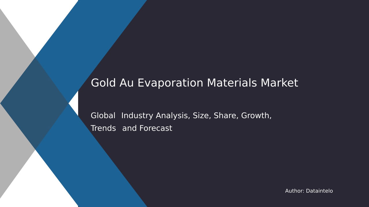 Request For Sample of Gold Au Evaporation Materials Market Research Report 2032