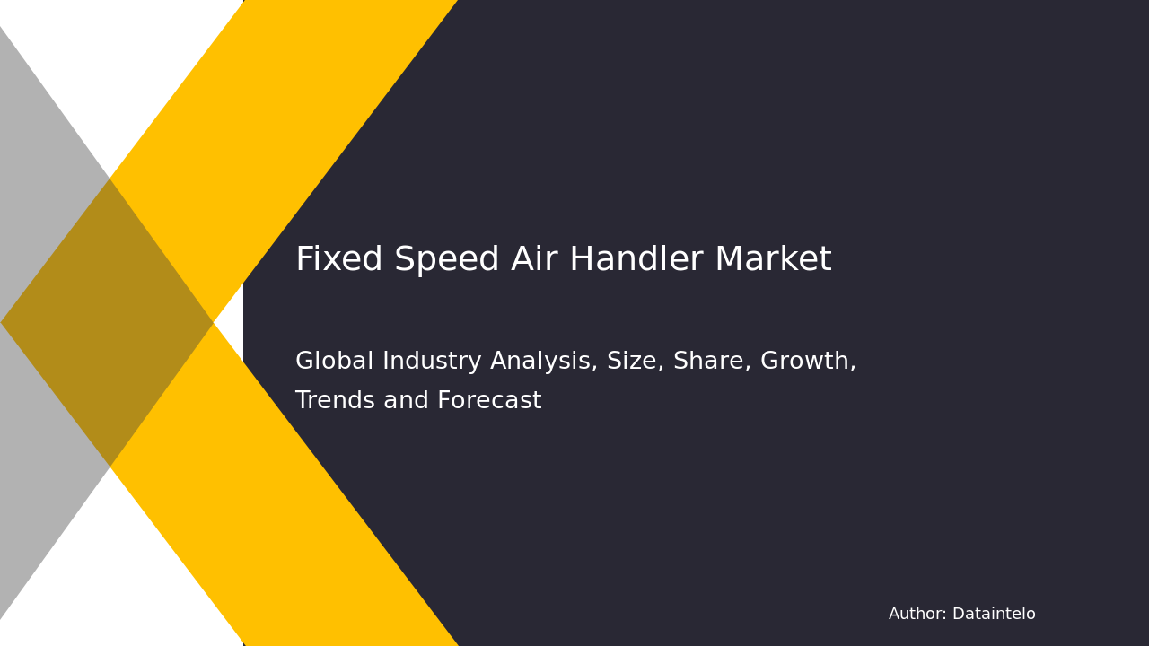 Fixed Speed Air Handler Market Research Report 2032