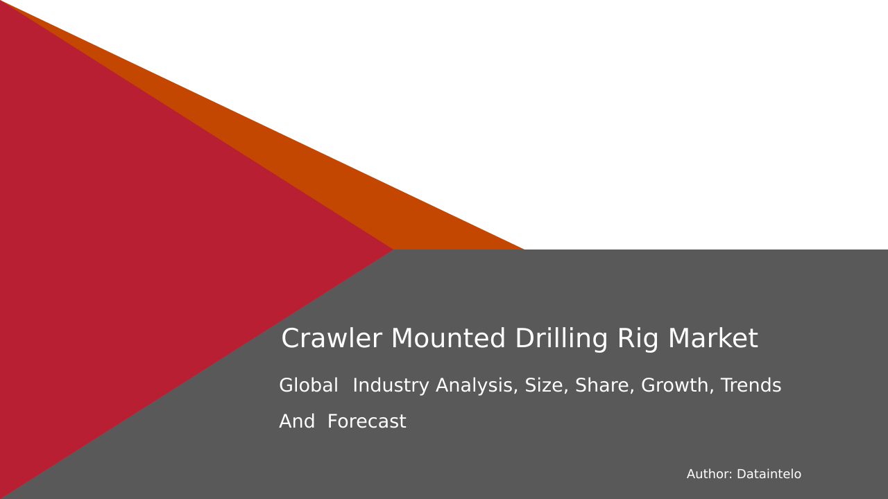 Crawler Mounted Drilling Rig Market Research Report 2032