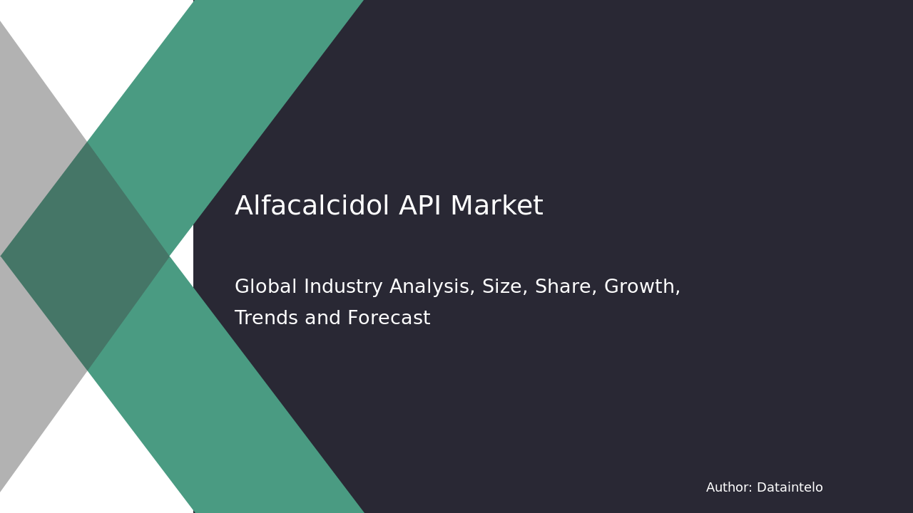 Alfacalcidol API Market Research Report 2032