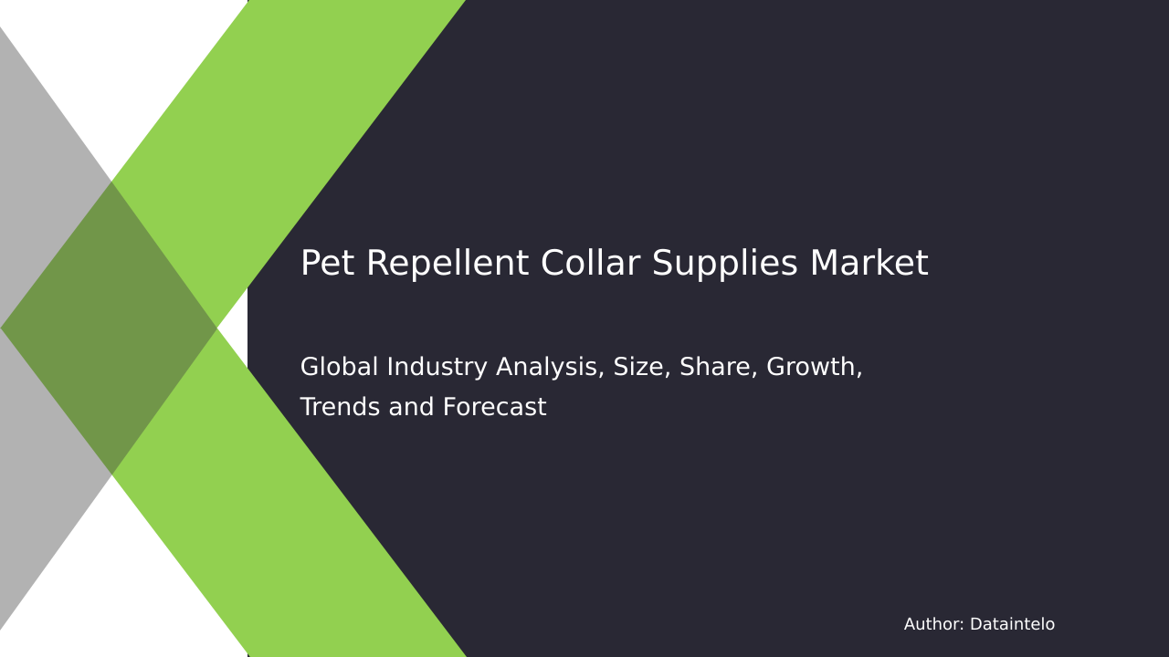 Request For Sample of Pet Repellent Collar Supplies Market Research Report 2032