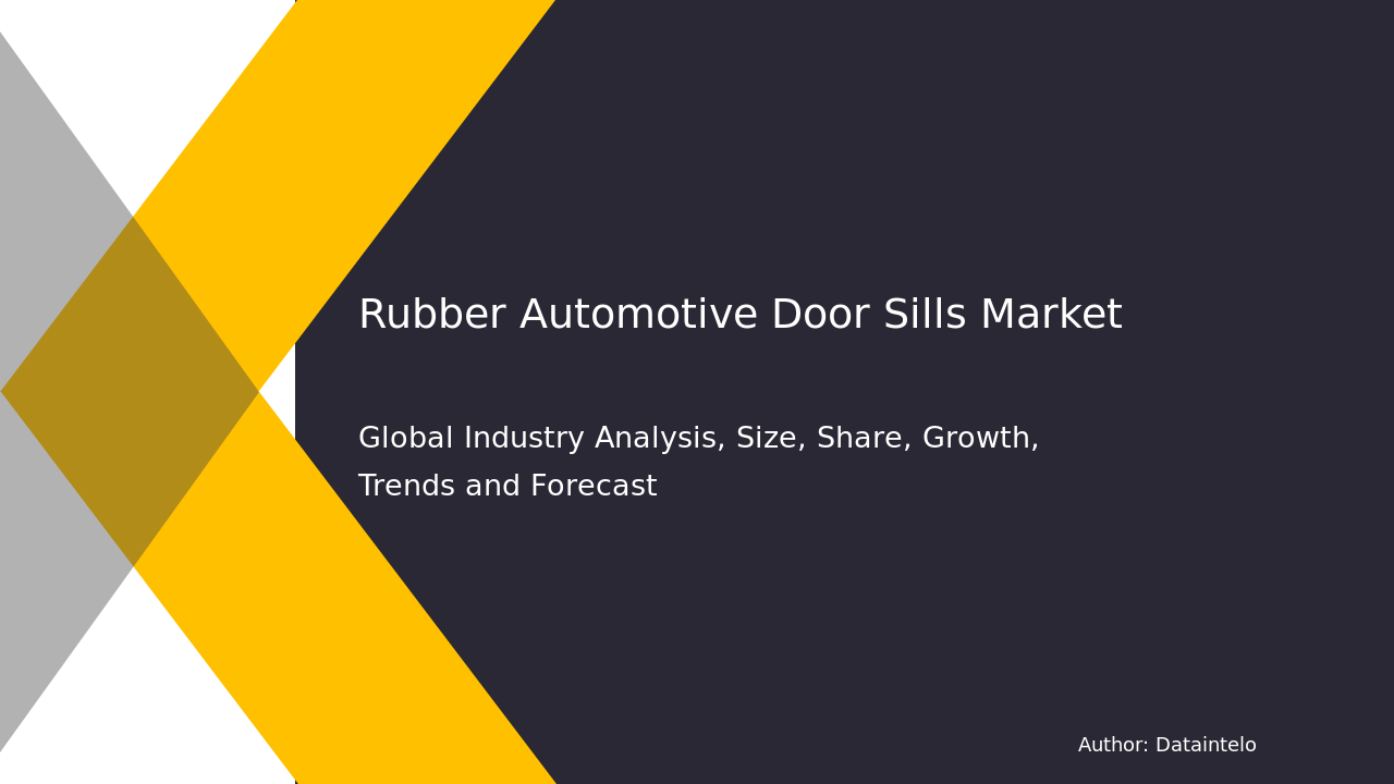 Rubber Automotive Door Sills Market Research Report 2032