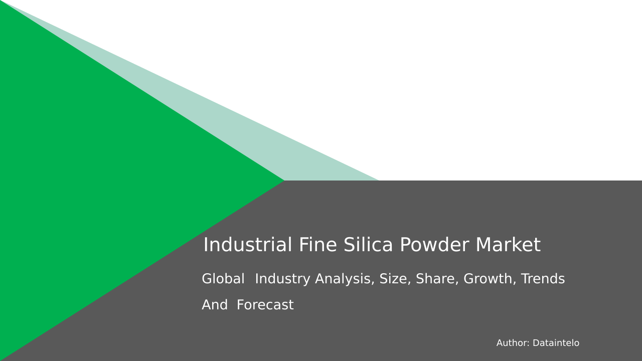 Industrial Fine Silica Powder Market Research Report 2032