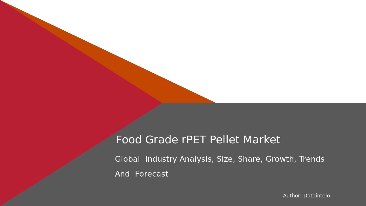 Food Grade rPET Pellet Market Research Report 2032