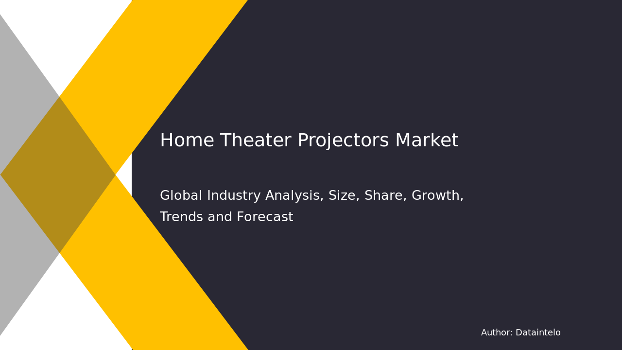 Home Theater Projector Market Report | Global Forecast From 2024 To 2032