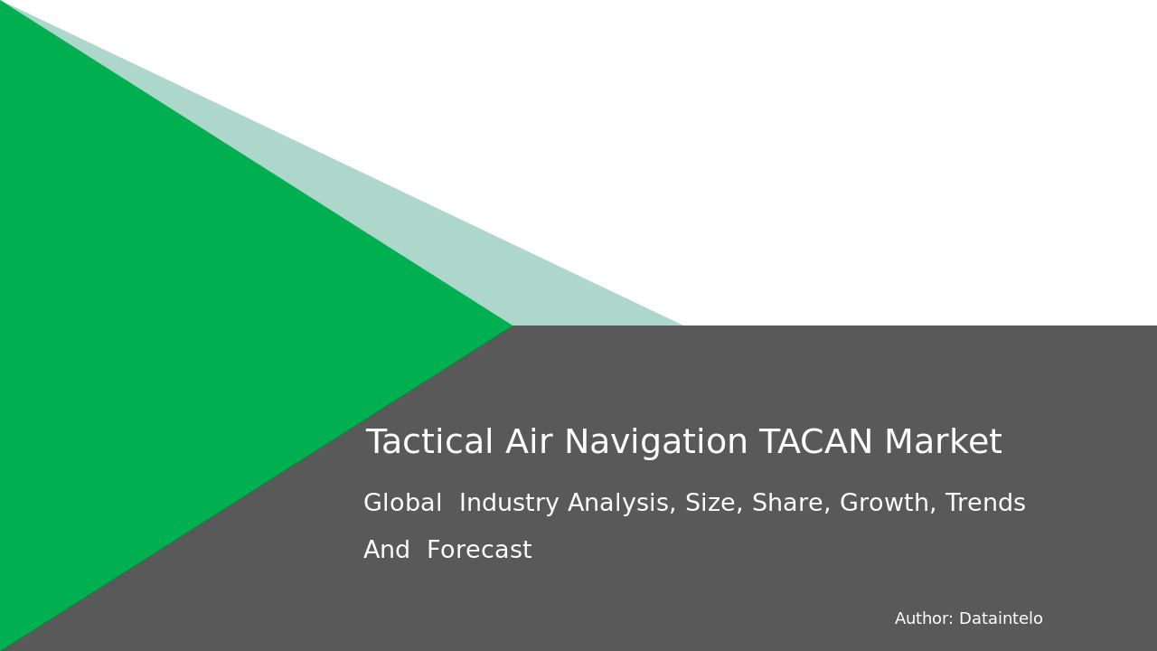 Tactical Air Navigation (TACAN) Market Report | Global Forecast From 2024 To 2032