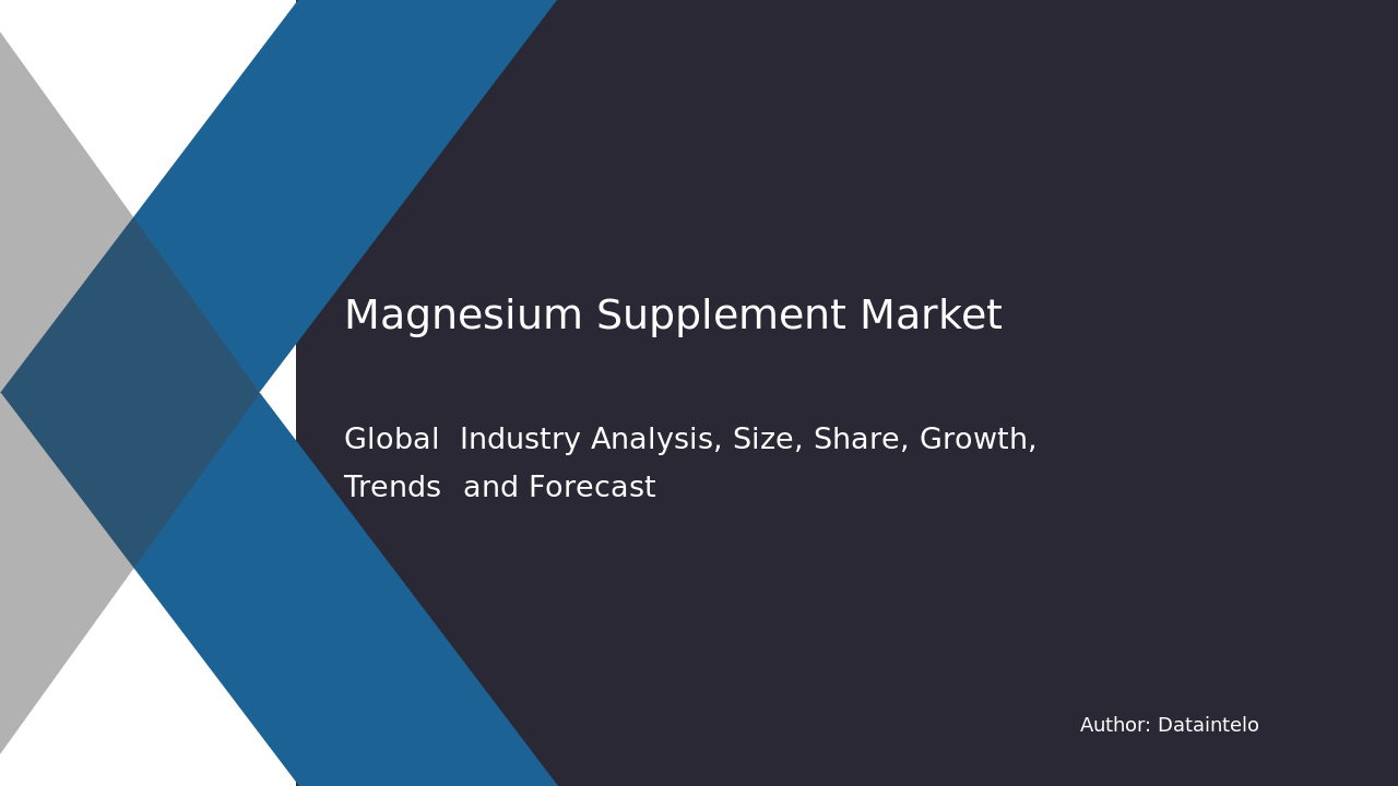 Magnesium Supplement Market Research Report 2032