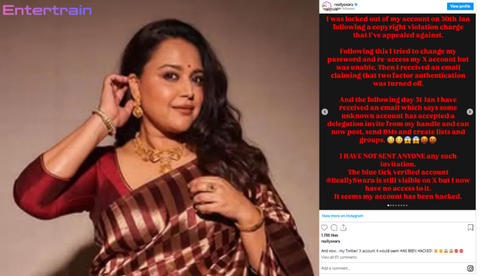 Swara Bhasker’s X Account Hacked | Actress Speaks Out