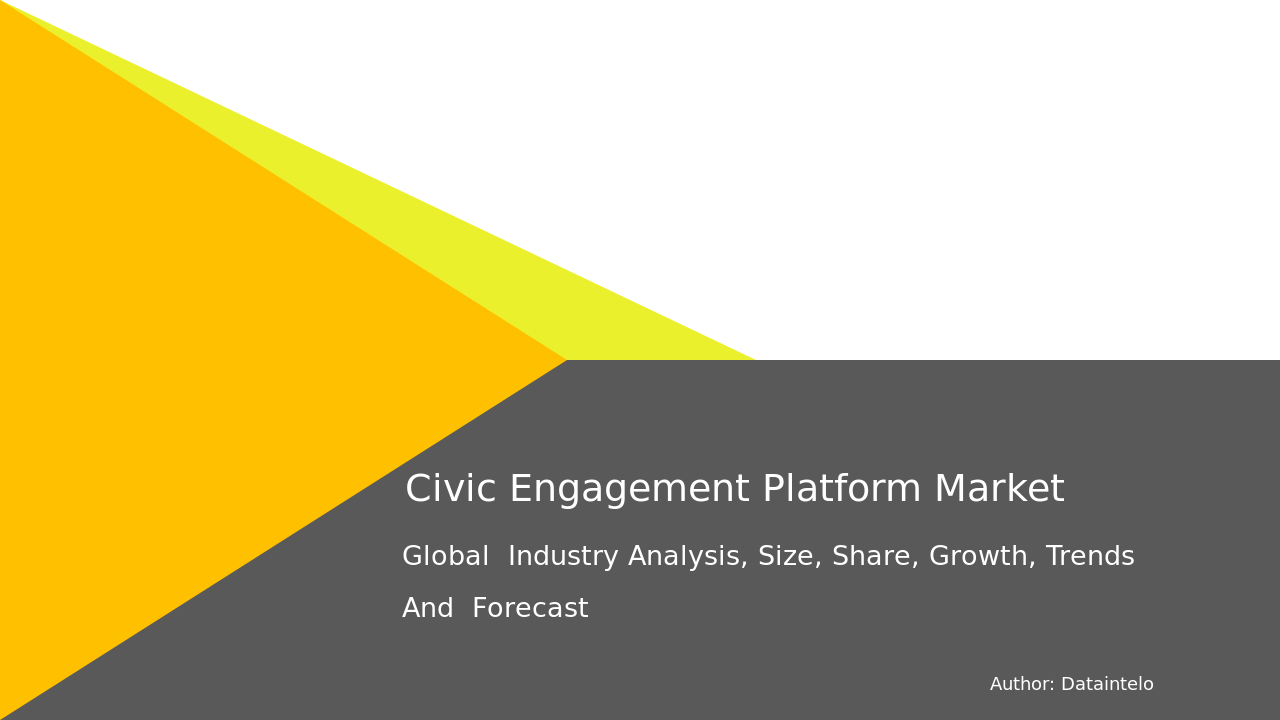 Civic Engagement Platform Market Report | Global Forecast From 2025 To 2033