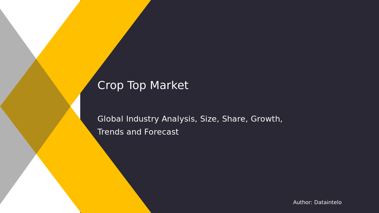 Crop Top Market Report | Global Forecast From 2025 To 2033
