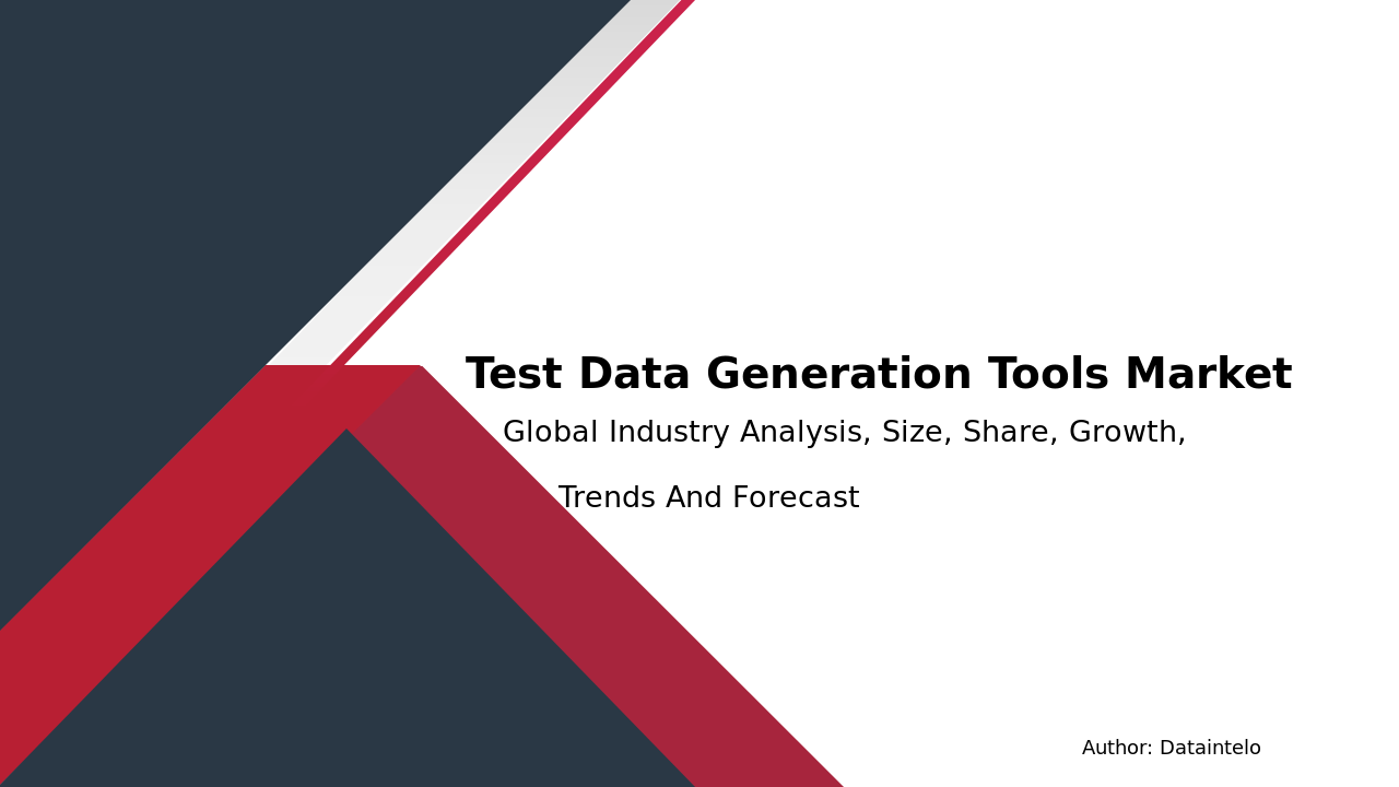 Test Data Generation Tools Market Report | Global Forecast From 2025 To 2033