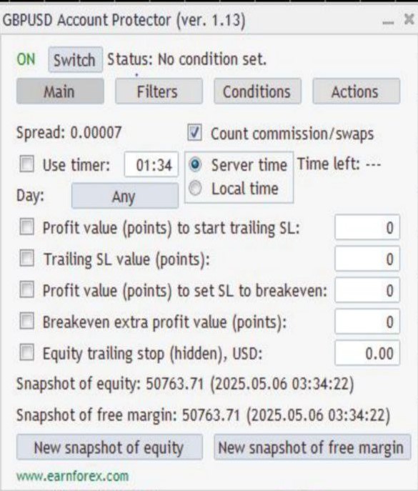 Account Protector EA v1.13 MT4 - AtomFX Store