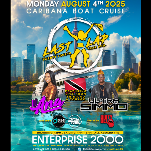 The 24th Annual, Caribana Last Lap Boat Cruise 176 Cherry Street Toronto djSinToronto