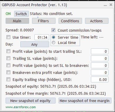 Account Protector EA v1.13 MT5 - AtomFX Store