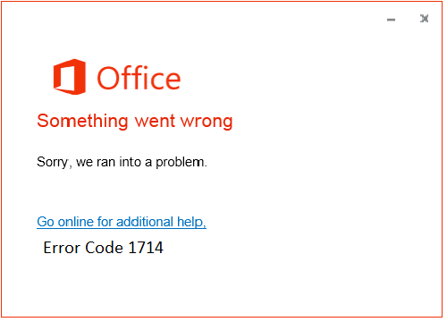 Solutions For Error Code 1714 Which Stops Office Installation
