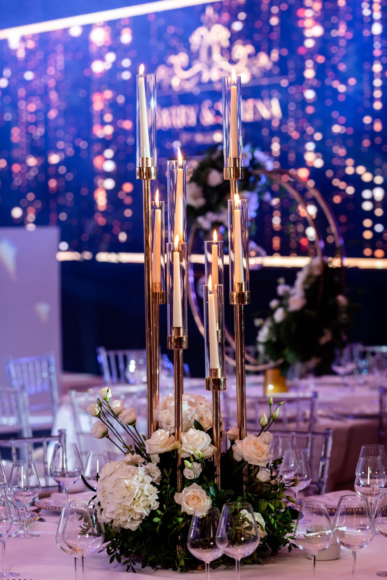 Hire Glass & Gold Candlesticks for Weddings | Essential Wedding Hire