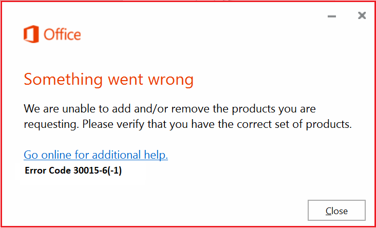 [Fixed] Microsoft office 365/2021 installation Error 30015-6 (-1)