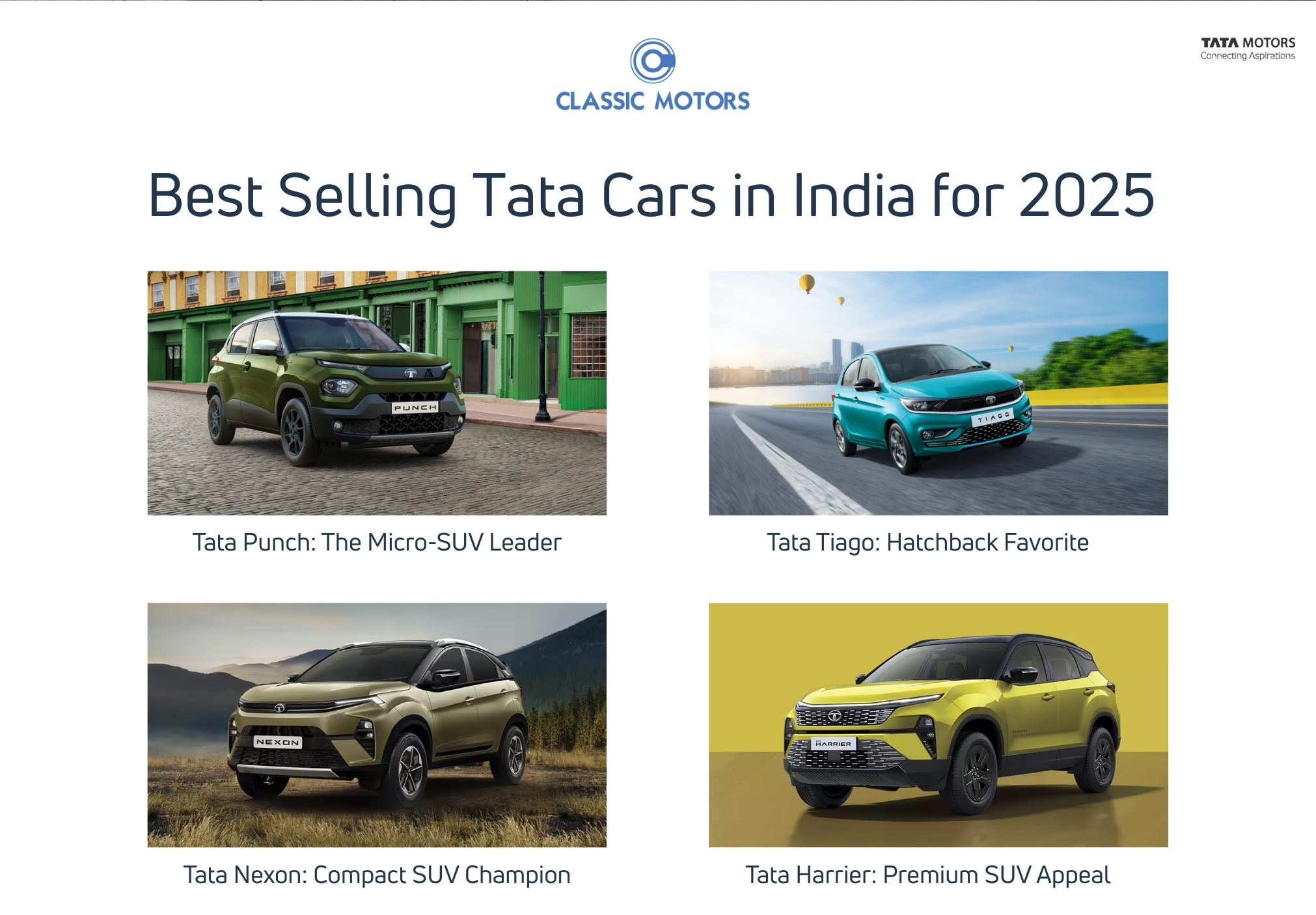 Best Selling Tata Cars in India for 2025 - Classic Motors