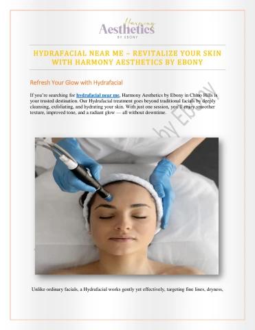 Hydrafacial Near Me