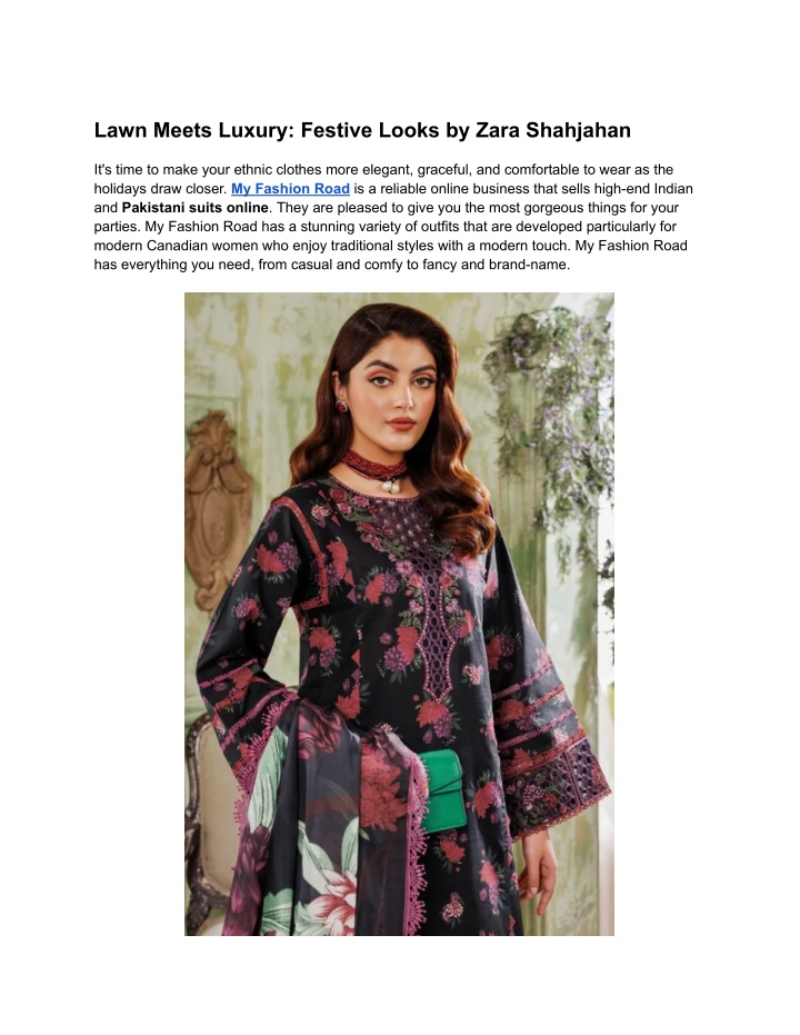 PPT - Lawn Meets Luxury_ Festive Looks by Zara Shahjahan PowerPoint Presentation - ID:14532391