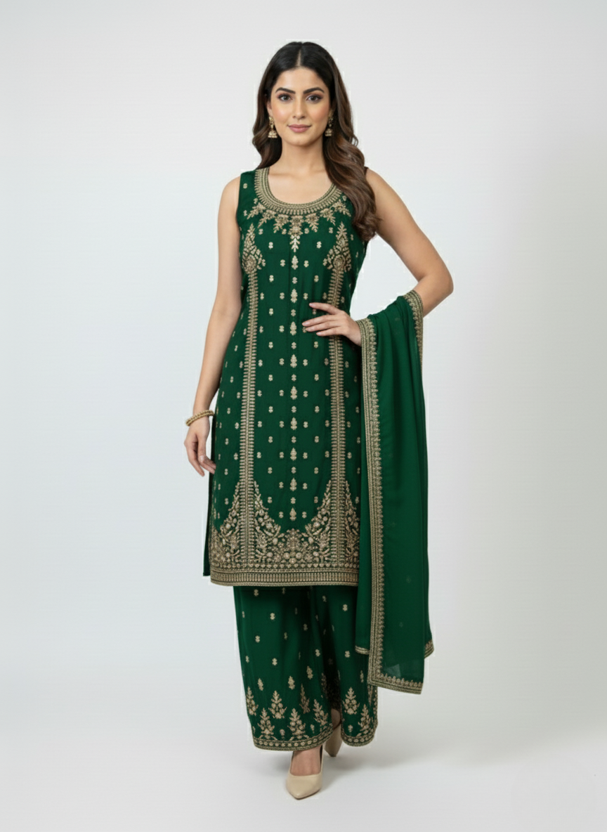 Buy Art Silk Kameez Sharara Set Online - K & P Fashion