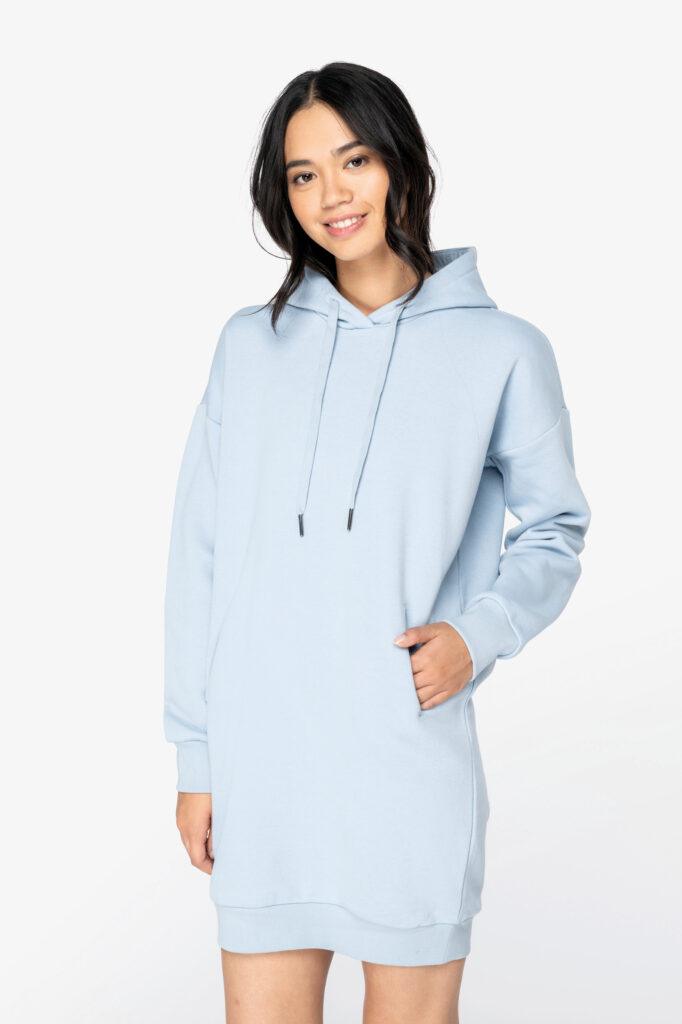 Eco-Friendly Ladies’ Hooded Sweatshirt Dress