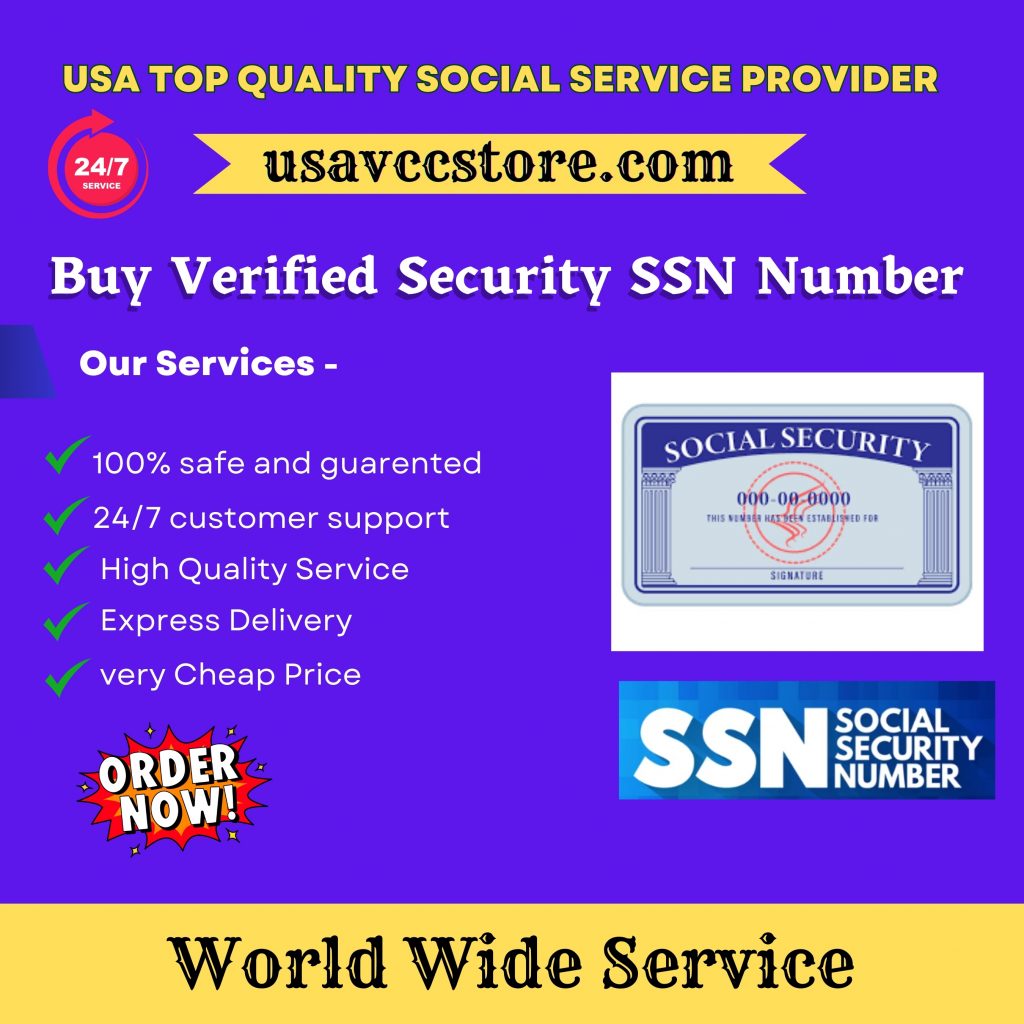 Buy Verified Security SSN Number - 100% Secure & SSN Verified