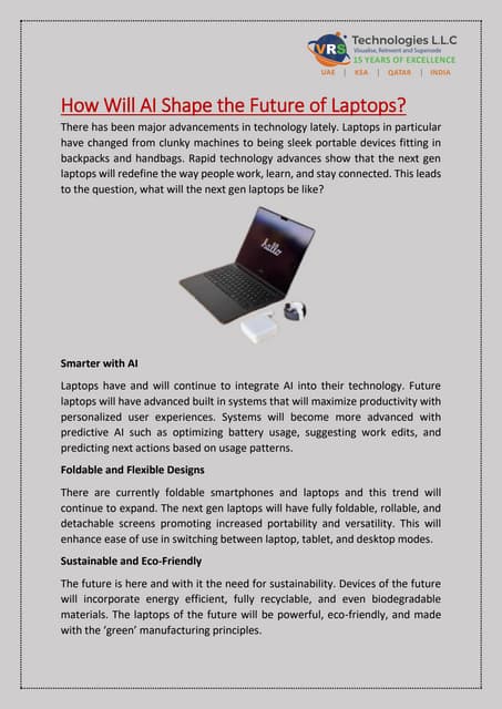 How Will AI Shape the Future of Laptops? | PDF